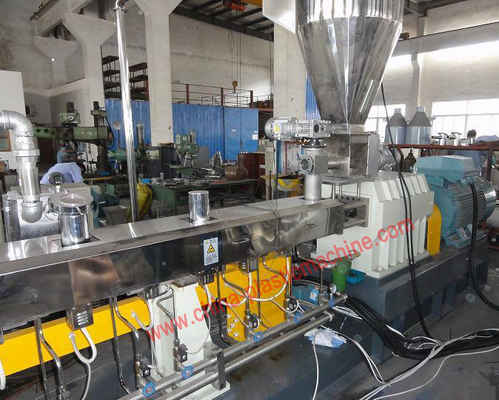 PET flakes twin screw recyling and granulation machine line